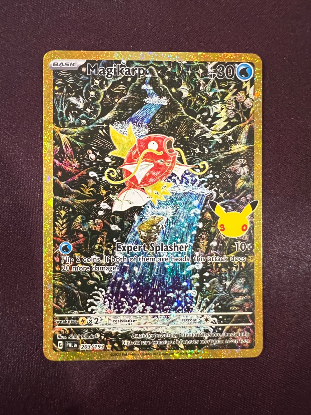 Nintendo Pokemon TCG Magikarp 203/193 Paldea Evolved 30th
